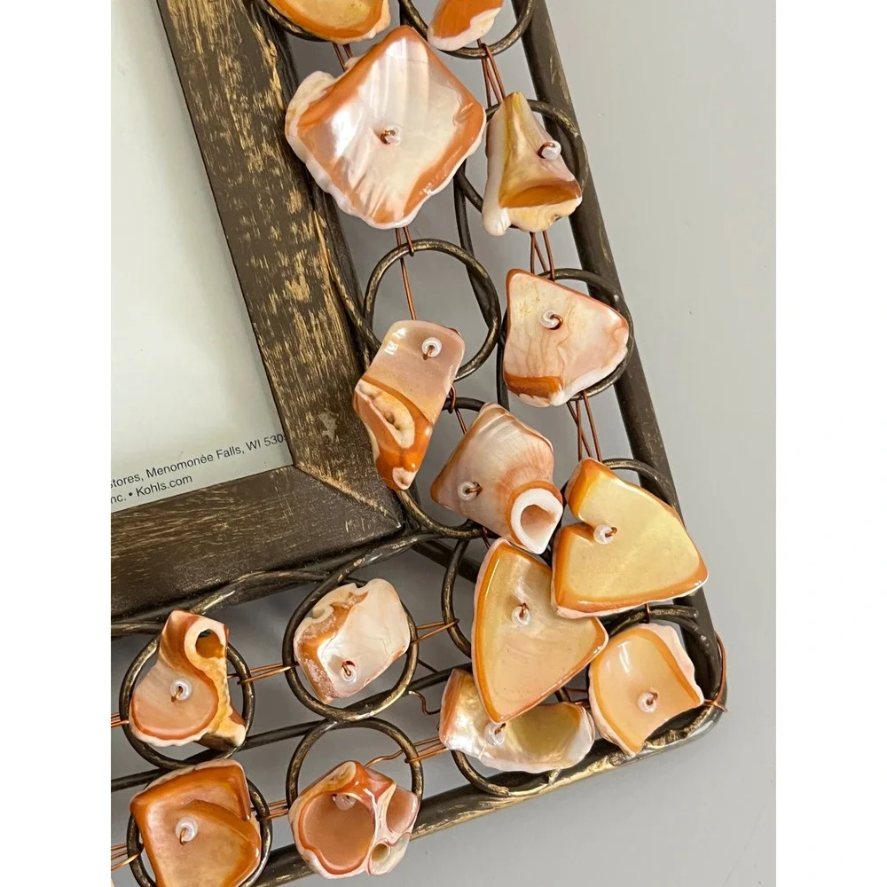 Sonoma Life + Style Picture Frame  4x6 Bronze‎ Shell Coastal Boho Decor